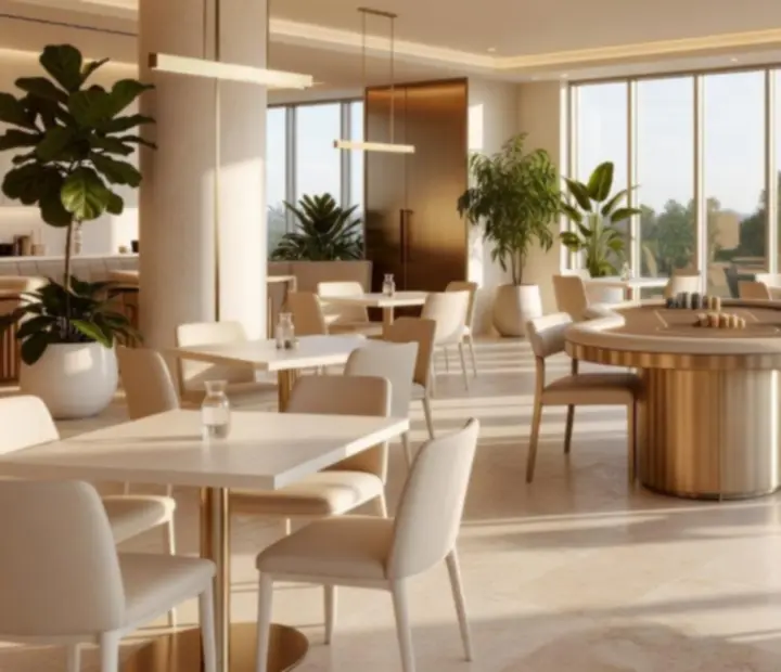 Luxurious Australian restaurant lounge with poker tables and contemporary interiors
